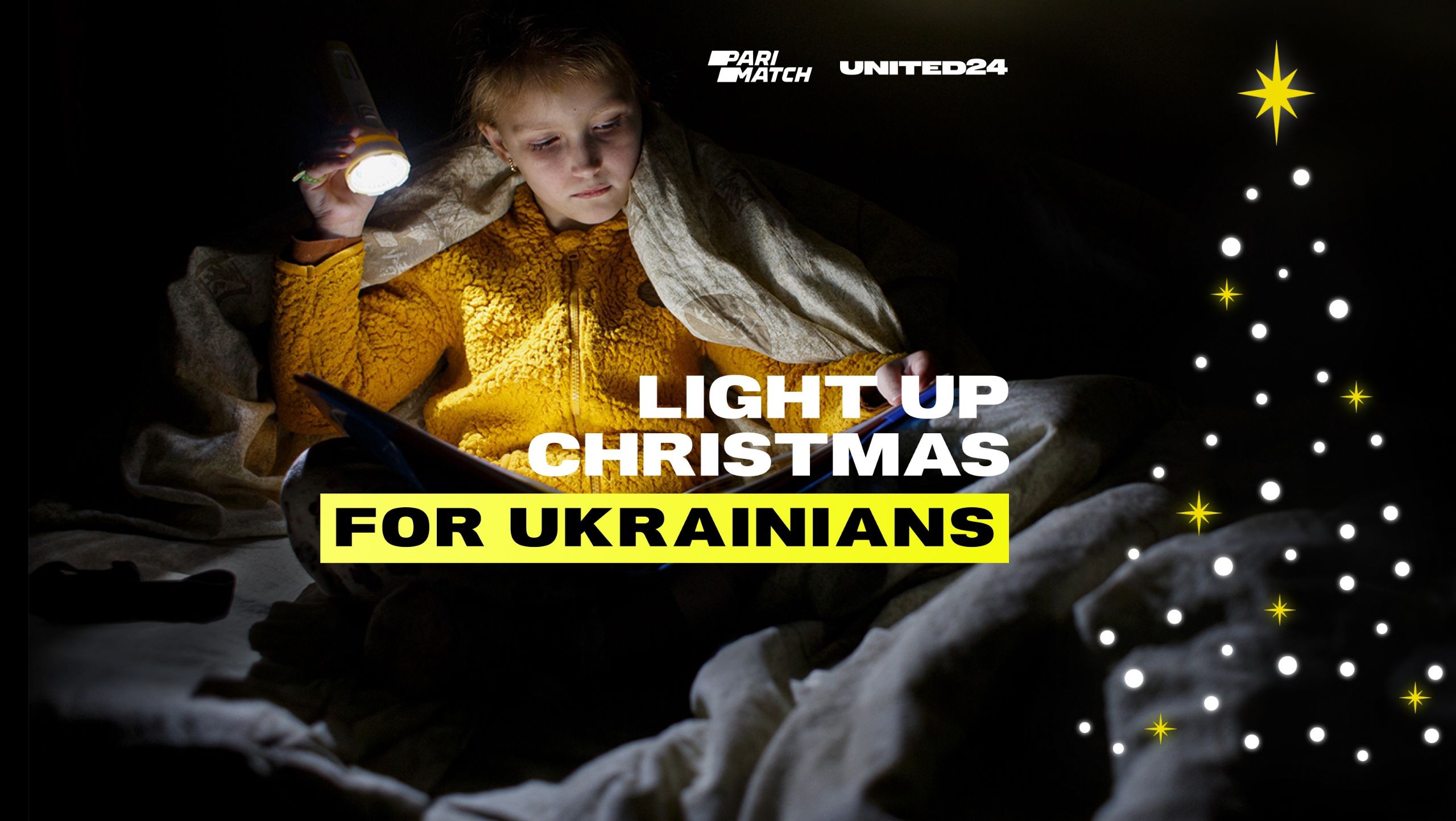 UNITED24 and Parimatch are Launching the Light Up Christmas for Ukrainians Сampaign